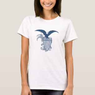 Camiseta Vintage American Bald Eagle Stars Stripes Shield