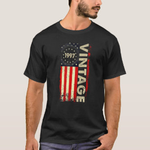 Camiseta Vintage American Flag 1997 Birthday Women Men