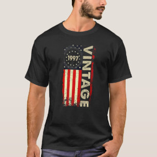 Camiseta Vintage American Flag 1997 Birthday Women Men