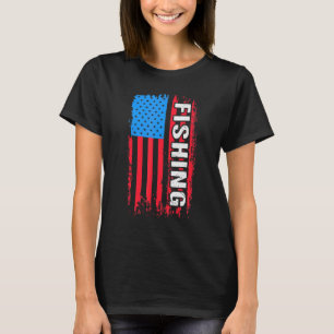 Camiseta Vintage American Flag Bass Pescado frío 4O