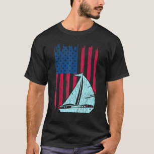 Camiseta Vintage American Flag Boise Sailing Fishi