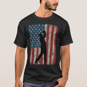 Camiseta Vintage American Flag Golf 4 De Julio