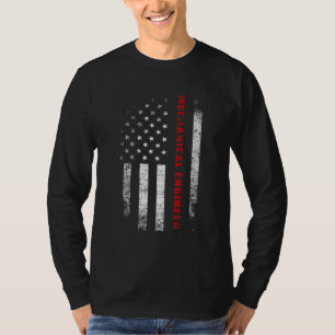 Camiseta Vintage American Flag Mechaner Engineer Apparel