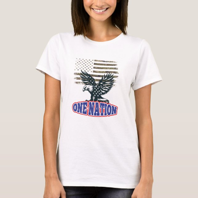Camiseta Vintage American Flag Tee , 4 de julio (Anverso)