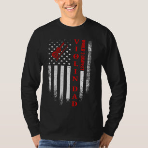 Camiseta Vintage American Flag World S Okayest Violin Dad V