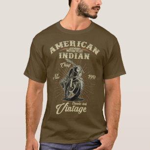 Camiseta Vintage American Motorcycle Indian for Old Biker
