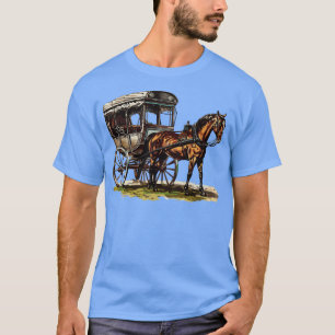 Camiseta Vintage Amish Buggy Horse Buggy Wagon Transporte r