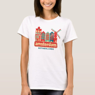 Camiseta Vintage Amsterdam Países Bajos
