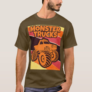 Camiseta Vintage and Retro Color Monster Trucks Gift