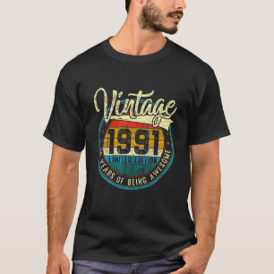 Camiseta Vintage angustiado 1991 30º Regalo De Cumpleaños 3