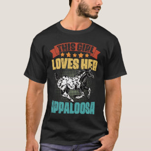 Camiseta Vintage Appaloosa Chica De Caballos Para Una Manza