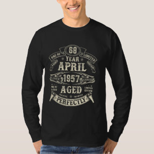 Camiseta Vintage April 1957 68th Birthday Perfectamente Te
