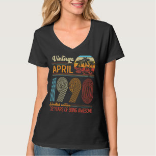 Camiseta Vintage April 1990 Cumpleaños