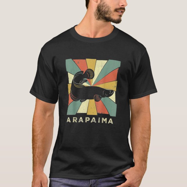 Camiseta Vintage Arapaima Fish Lover Retro Style Animal  (Anverso)