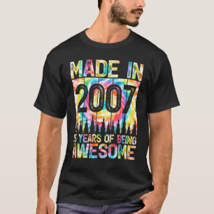 Camiseta Vintage arcoiris 2007 15 años de ser asombroso 15°