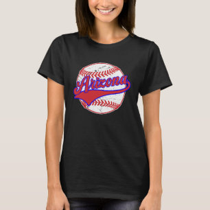 Camiseta Vintage Arizona Cityscape Baseball Para Hombres Mu