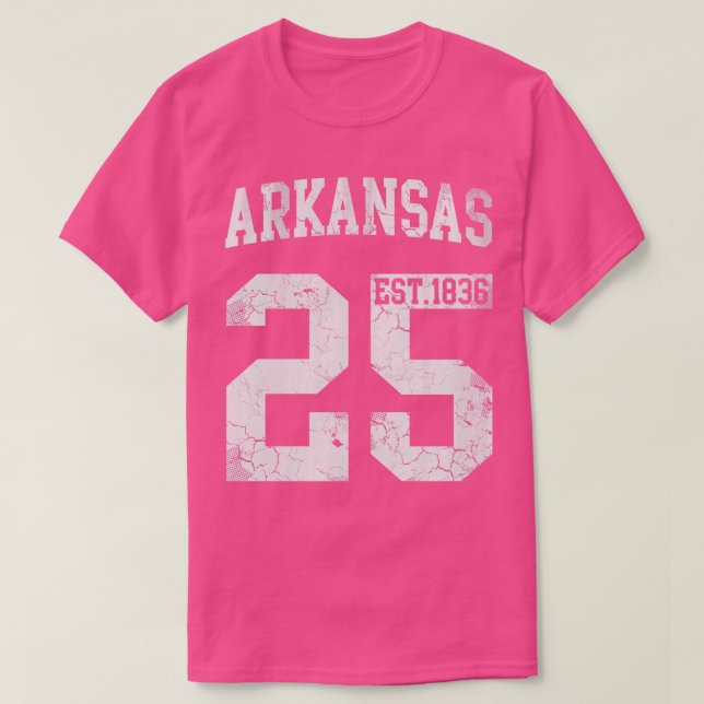 Camiseta Vintage Arkansas 25th State (Diseño del anverso)