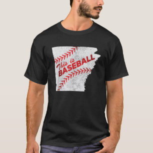 Camiseta Vintage Arkansas Esto es béisbol con cordones