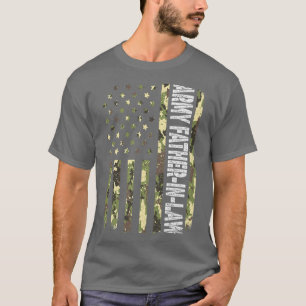 Camiseta Vintage Army Padre InLaw USA Bandera Fath Camoue F