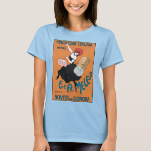 Camiseta Vintage Art Nouveau, Italian Women Fashion