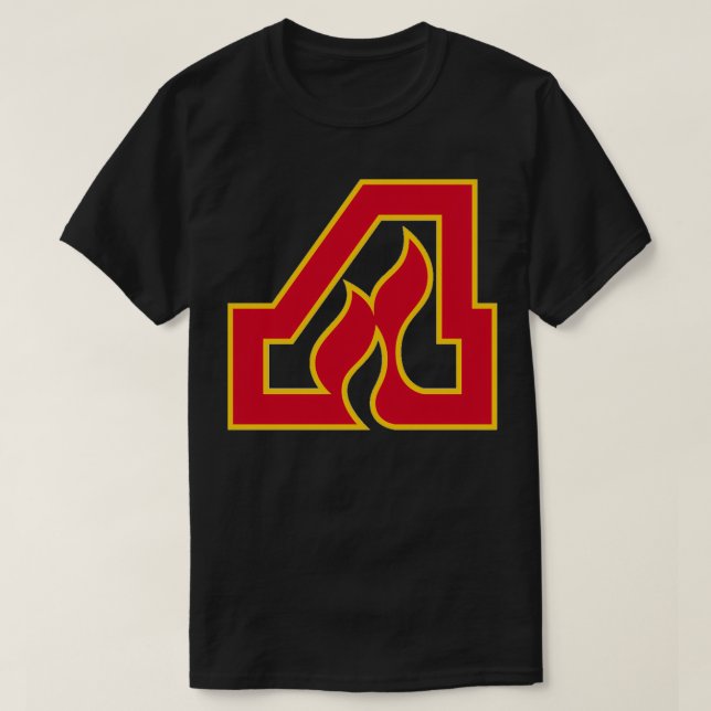 Camiseta Vintage Atlanta Hockey Retro Flames (Diseño del anverso)