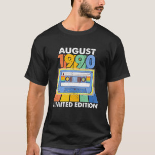 Camiseta Vintage August 1990 31St Birthday Funny Retro Cass