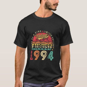 Camiseta Vintage August 1994 30 Birthday Funny Men Bi