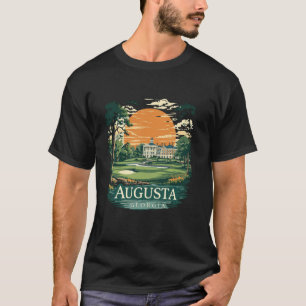 Camiseta Vintage Augusta Georgia Sunset Skyline