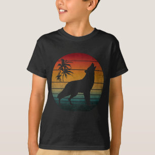 Camiseta vintage aullido de lobo