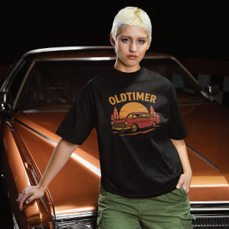 Camiseta Vintage Auto Oldtimer Sunset Design