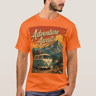 Camiseta Vintage Aventuras Esperan Camper