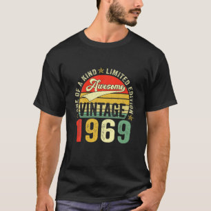 Camiseta Vintage Awesome 53 Años De Edad 1969 53º Cumpleaño