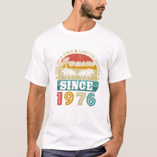 Camiseta Vintage Awesome From 1976 Limited Edition 47th Bi