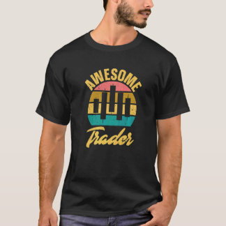Camiseta Vintage Awsome Trader Retro Mercado de Valores D