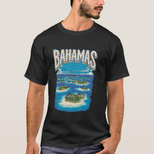 Camiseta Vintage Bahamas Palm Tree Beach Sunset