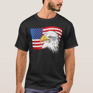 Camiseta Vintage Bald Eagle Bandera Americana