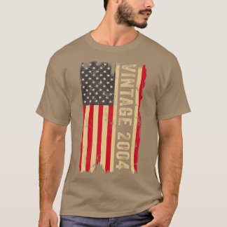 Camiseta Vintage Bandera Americana 2004 Regalos de 18 años