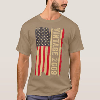 Camiseta Vintage Bandera Americana 2009 Regalos de 13 años