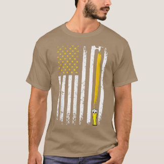 Camiseta Vintage Bandera Americana Nave Cerveza Cerveza Amo