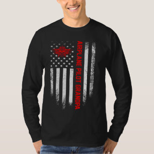 Camiseta Vintage bandera de Eeuu Orgulloso Piloto De Avión