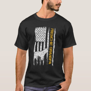 Camiseta Vintage bandera de los Estados Unidos Bulldog fran