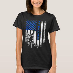 Camiseta Vintage bandera estadounidense orgullosa de hockey