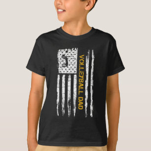 Camiseta Vintage bandera estadounidense orgullosa de voleib