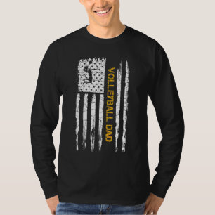 Camiseta Vintage bandera estadounidense orgullosa de voleib