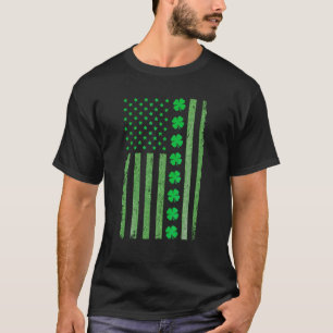 Camiseta Vintage Bandera Irishhamrock Día de San Patricio