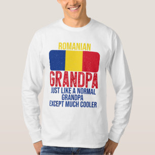 Camiseta Vintage bandera rumana del abuelo rumano en Rumani