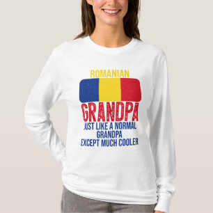 Camiseta Vintage bandera rumana del abuelo rumano en Rumani