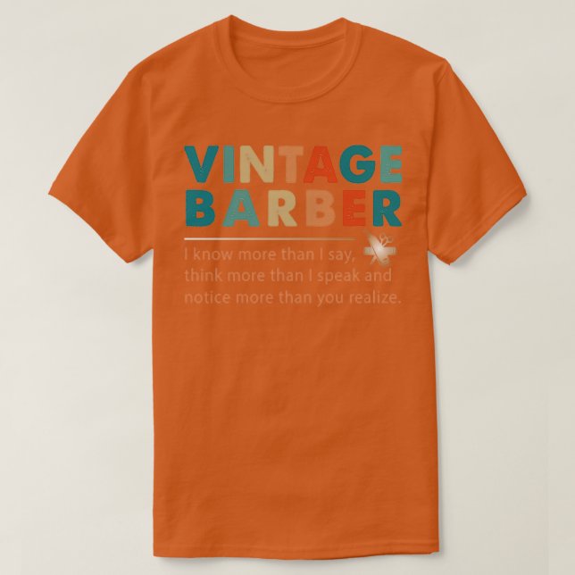 Camiseta Vintage Barber sabe más (Diseño del anverso)