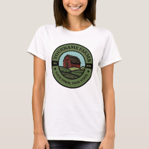 Camiseta Vintage Barn AÑADIR NOMBRE País Granjero Cultivo