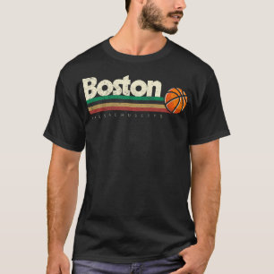 Camiseta Vintage Basketball Boston City B-Ball Retro Stripe